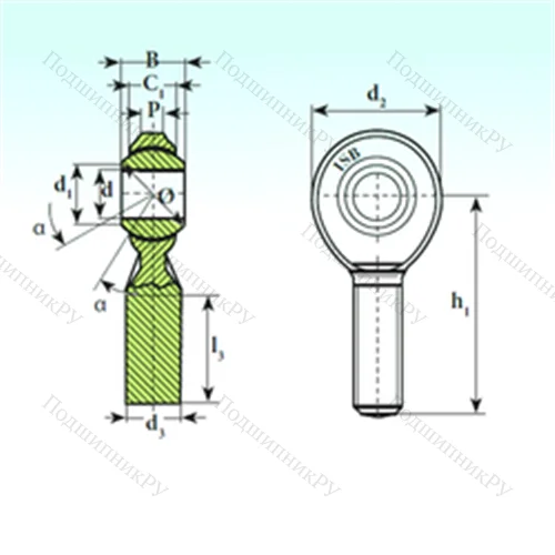 Подшипник скольжения сферический TSM.R 4