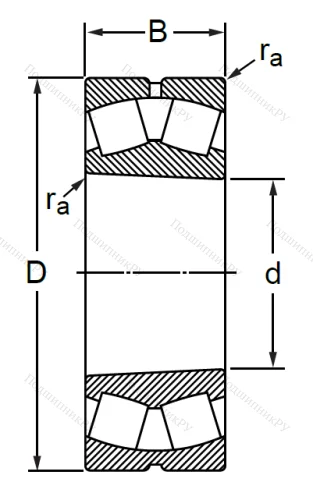 Сферический роликовый подшипник с конической посадкой на вал 113624 АМН (22324 ACKMBW 33) в Ярославле