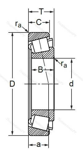 Конический роликовый подшипник У-27706 А (30306 С) в Ярославле