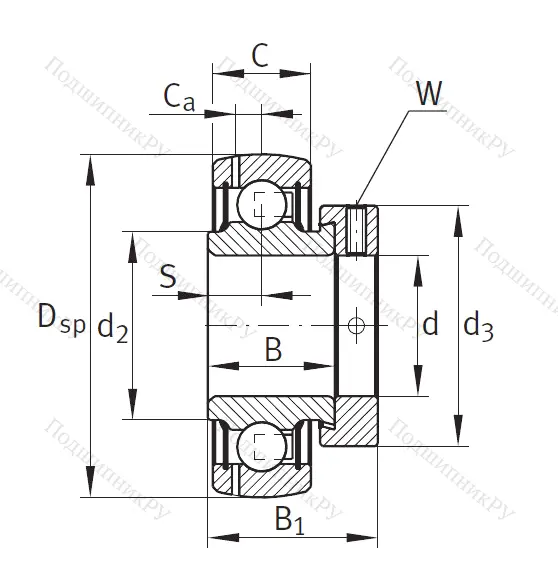 Корпусный подшипник GRAE 20 XL NPP B