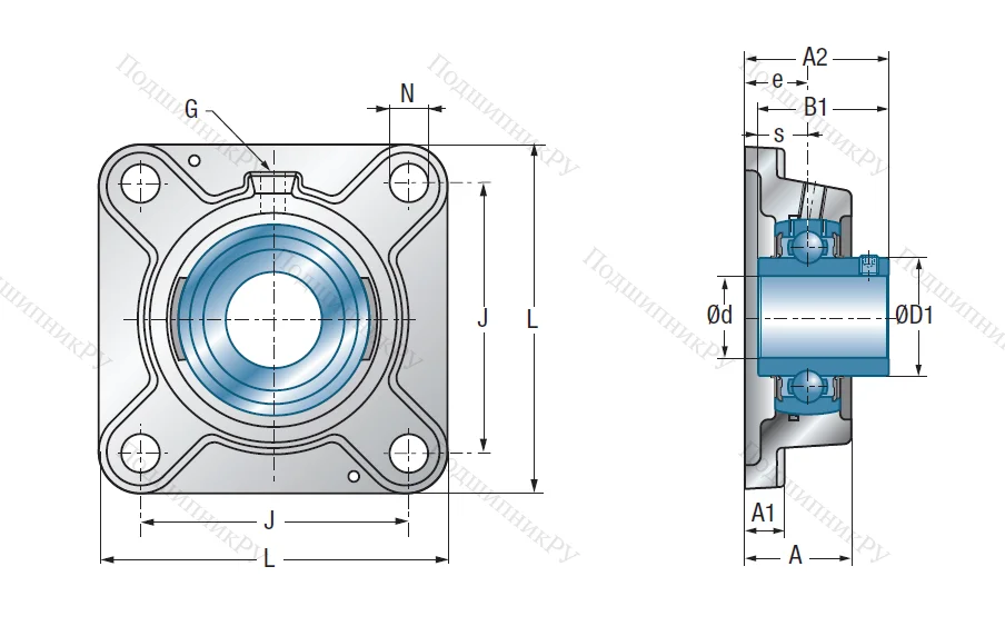Подшипниковый узел UCFE 204
