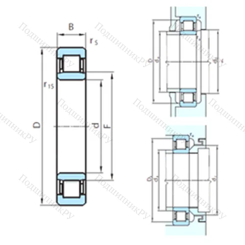 Подшипник роликовый радиальный NU 29/900