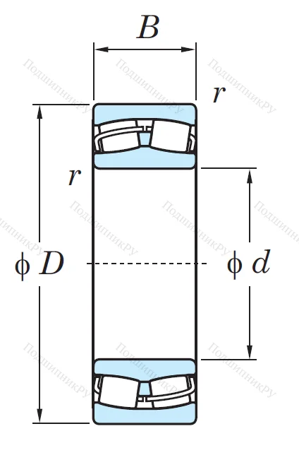 Сферический роликовый подшипник 22212 RZW 33 C 3