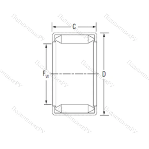 Подшипник игольчатый радиальный BHT 88