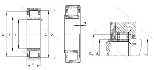 Роликовый цилиндрический подшипник NU 2213 ETVP 2 от производителя  FAG
