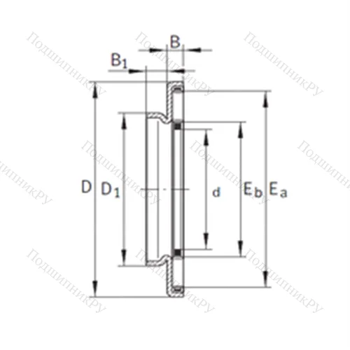 Подшипник игольчатый упорный AXW 40