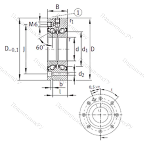 Подшипник шариковый упорно-радиальный ZKLF 100200-2Z