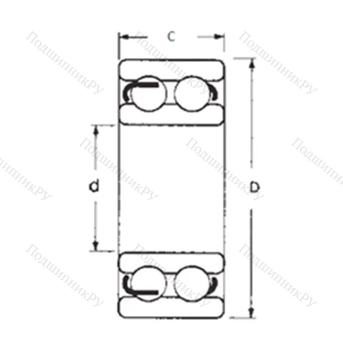Подшипник шариковый радиальный 4215ZZ