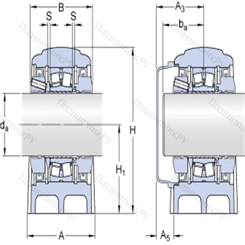 Стационарные роликоподшипниковые узлы (SKF ConCentra, для метрических валов) SYNT 65 LTF