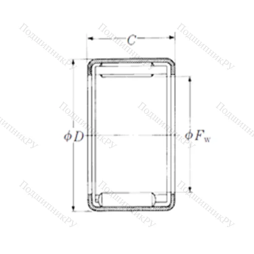 Подшипник игольчатый радиальный JP-23-FV