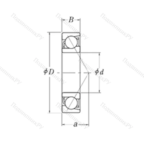 Подшипник шариковый радиально-упорный MJT 8