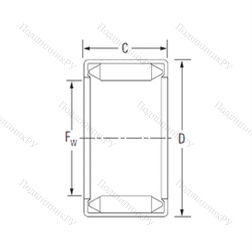 Подшипник игольчатый радиальный BM 3516