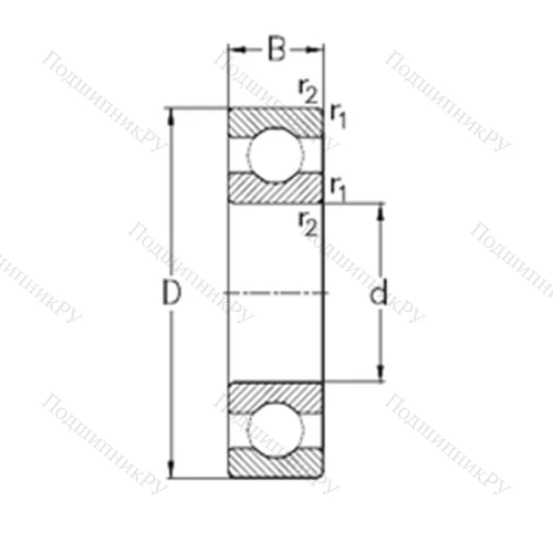 Подшипник шариковый радиальный 16040-M