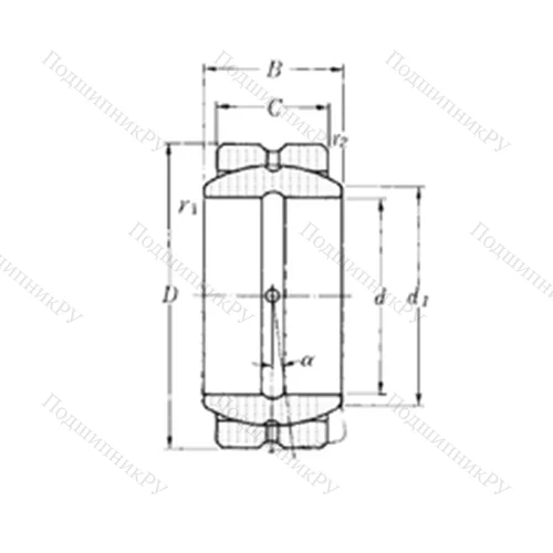 Подшипник скольжения сферический SA 2-76B