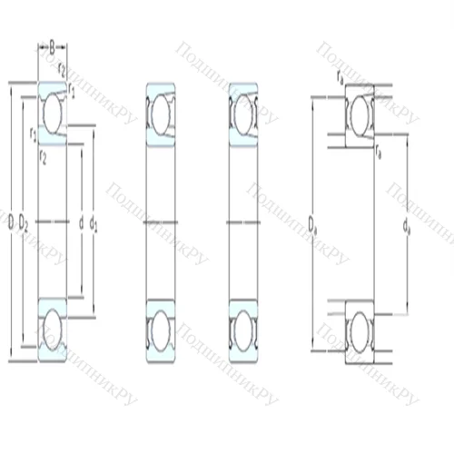 Подшипник шариковый радиальный 306-2Z