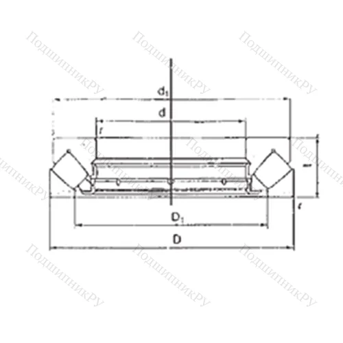Подшипник роликовый упорно-радиальный 29318M
