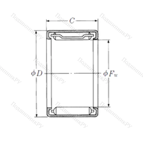 Подшипник игольчатый радиальный DB 508201