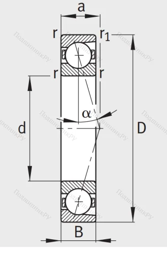 Сверхточный подшипник B 7205 CTP 4SUL от производителя  FAG