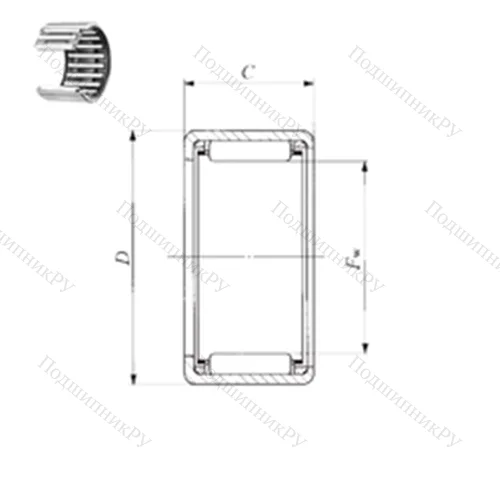Подшипник игольчатый радиальный BA 1610 Z