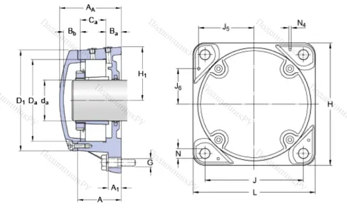 Подшипниковый фланцевый корпус FNL 516 A в Ярославле