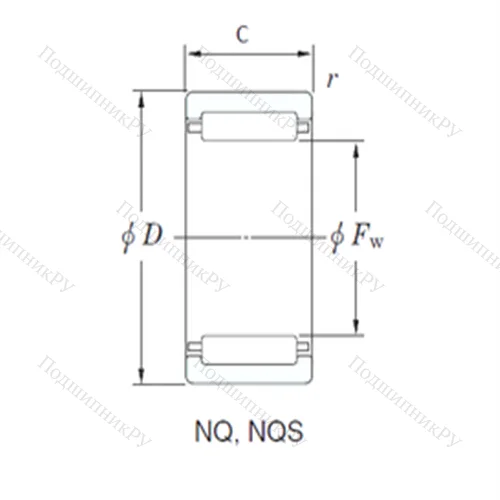 Подшипник игольчатый радиальный 22NQ 3225
