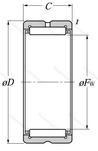 Игольчатый подшипник NK 18/16 R