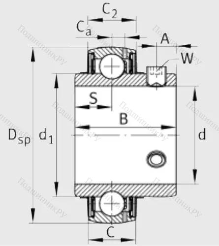 Корпусный подшипник UC 206 в Ярославле
