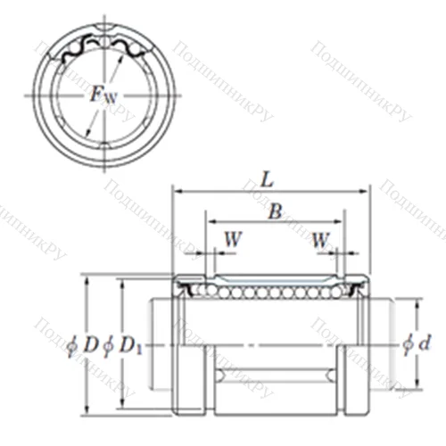 Подшипник шариковый линейный SDM 35