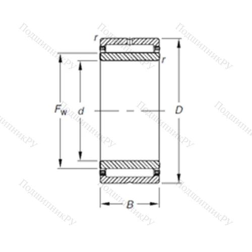 Подшипник игольчатый радиальный NA 4913
