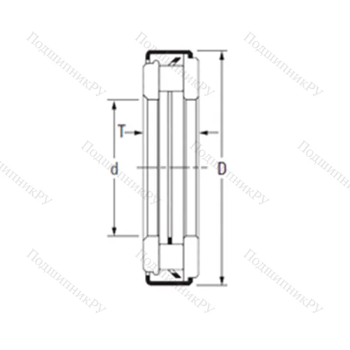 Подшипник игольчатый упорный ARZ 10 20 35,4