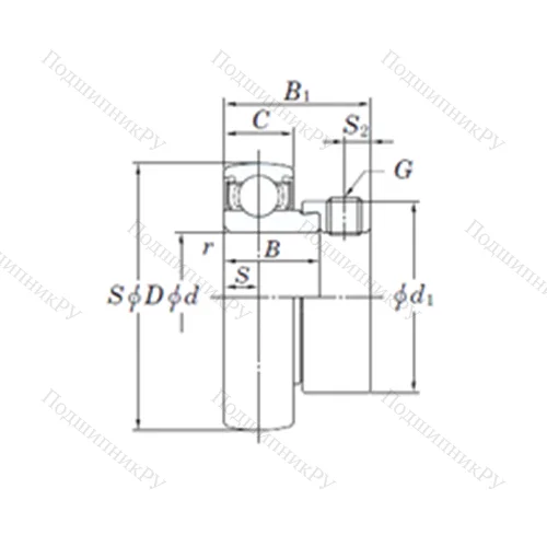 Подшипник шариковый радиальный SA 207 от производителя  KOYO