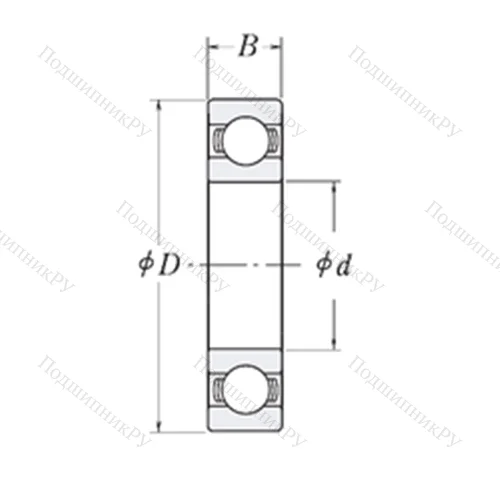 Подшипник шариковый радиальный LJ 1.7/8