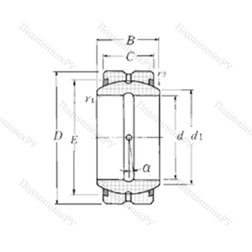 Подшипник скольжения сферический SA 1-110BSS