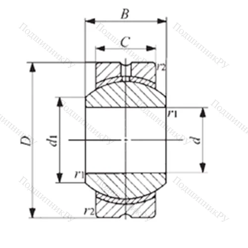 Подшипник скольжения сферический PB 10