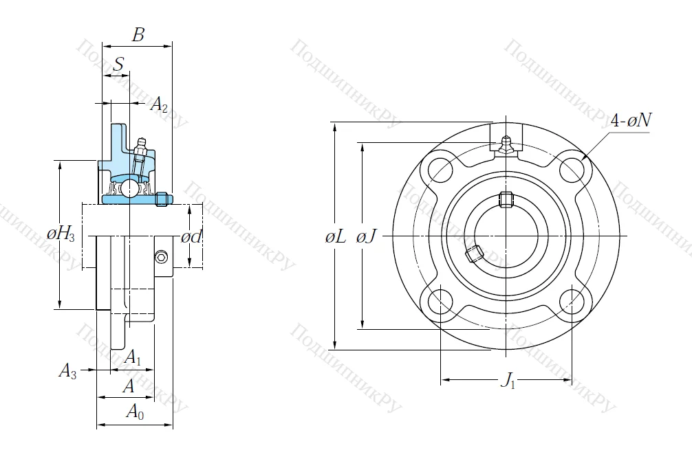 Подшипниковый узел UCFC 209 J