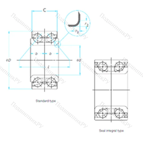 Подшипник шариковый радиально-упорный 529891AB