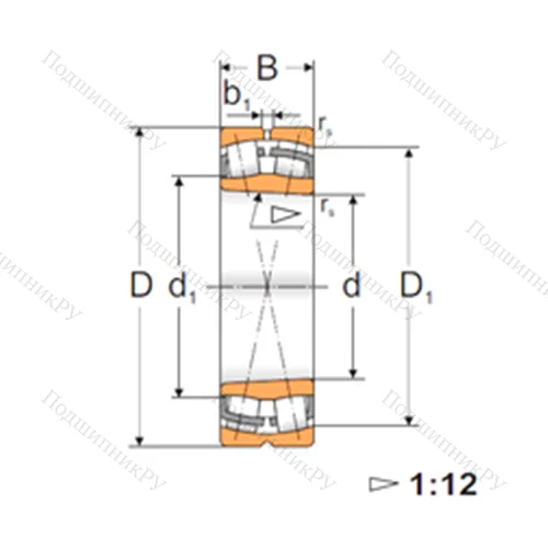 Подшипник роликовый радиальный самоцентрирующийся 22230 KW 33