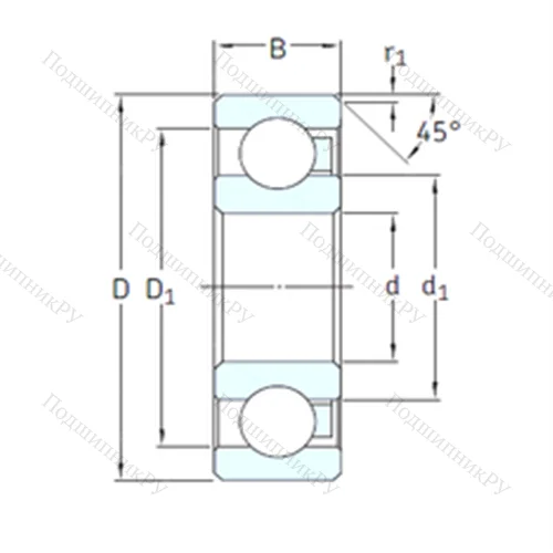 Подшипник шариковый радиальный 6002/HR 22Q 2