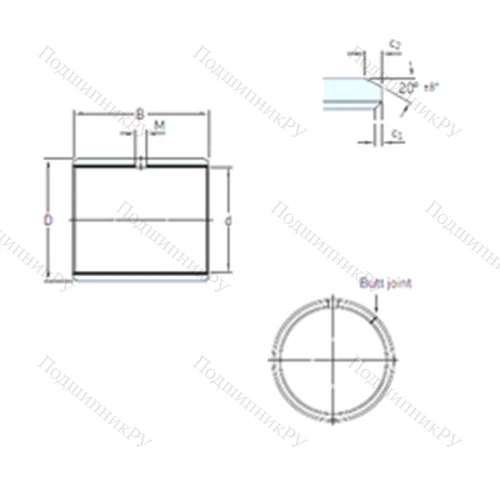 Подшипник скольжения PCM 606570 E