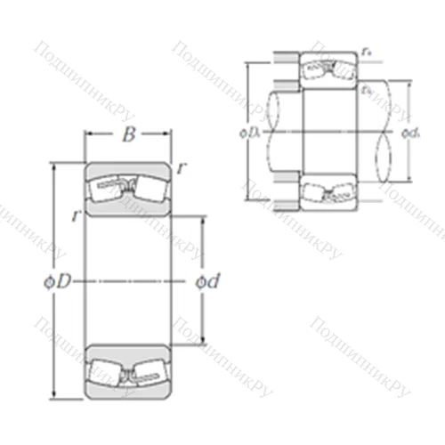 Подшипник роликовый радиальный самоцентрирующийся 21311 от производителя  NTN