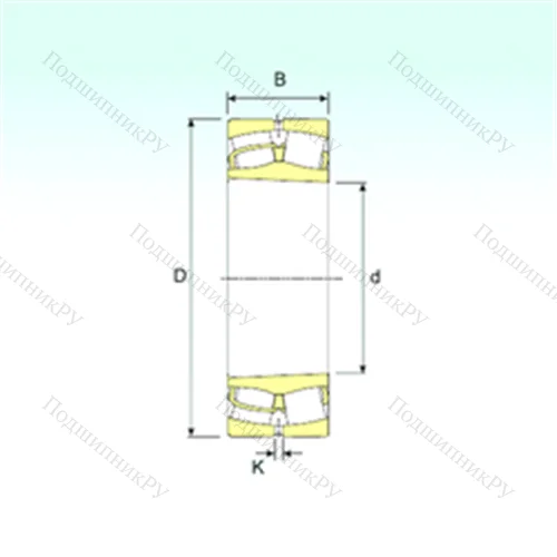 Подшипник роликовый радиальный самоцентрирующийся 22211 K от производителя  ISB