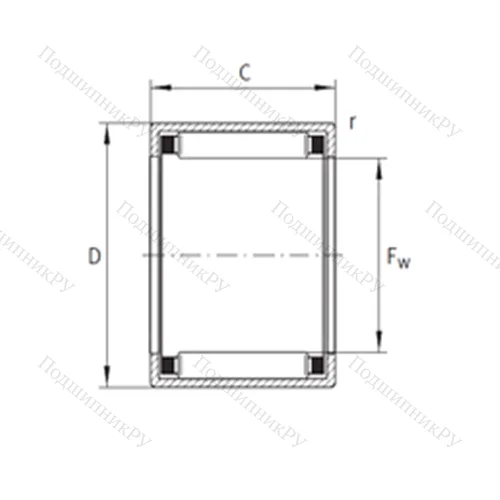 Подшипник игольчатый радиальный SCE 2010