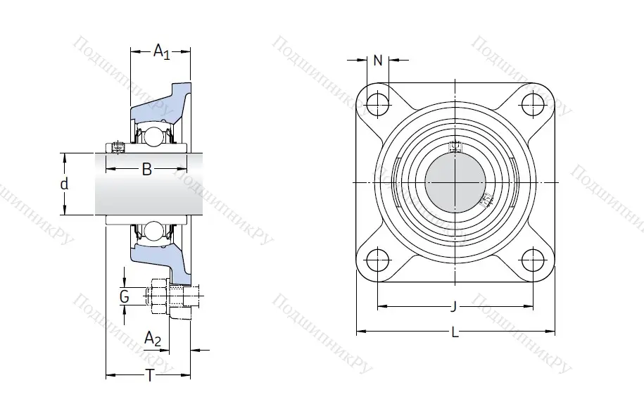 Подшипниковый узел FY 25 TF