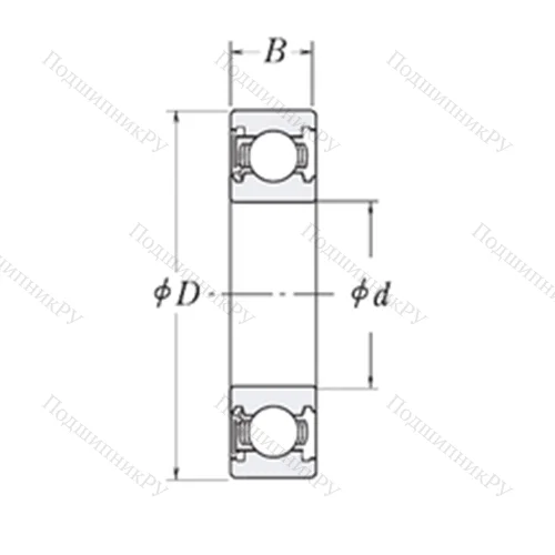 Подшипник шариковый радиальный LJ 1/2-RS