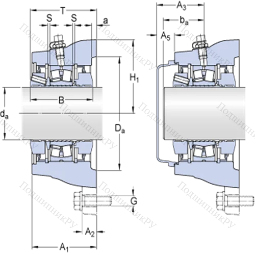 Фланцевые роликоподшипниковые узлы (SKF ConCentra, для метрических валов) FYNT 70 L