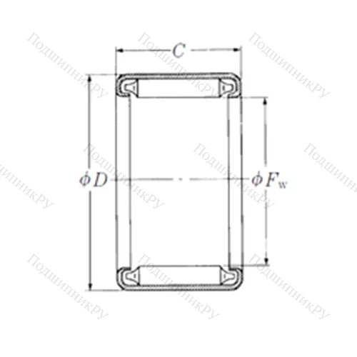 Подшипник игольчатый радиальный B-108