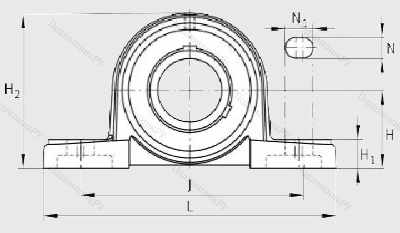 Подшипниковый узел UCP 208 J 7