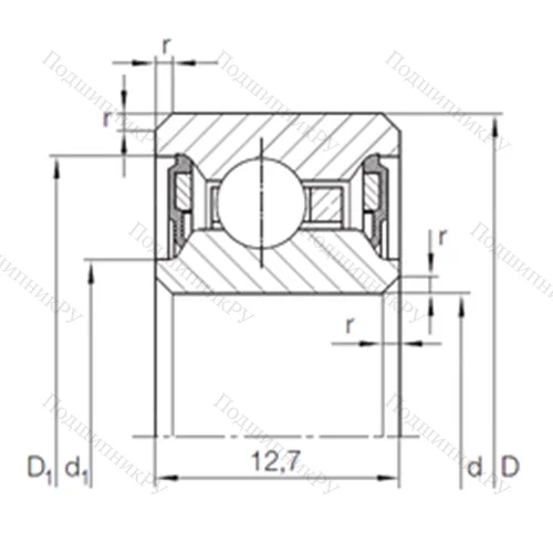 Подшипник шариковый радиальный CSCU 045.2RS