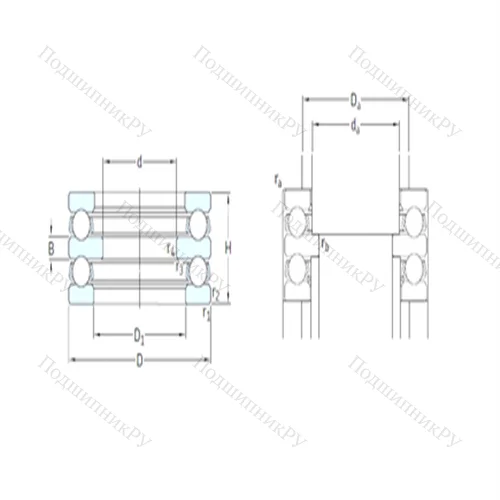Подшипник шариковый упорный 52213 от производителя  SKF