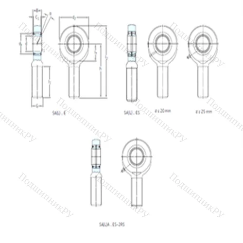 Подшипник скольжения сферический SALA 60ES-2RS